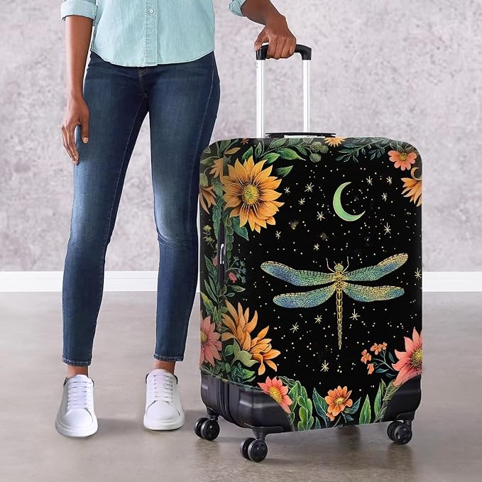 Dragonfly Luggage Cover for Womenn Girl Anti-Scratch Suitcase Covers Fit 26-29 - Image 4