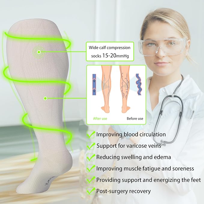 LEVSOX Wide Calf Compression Socks - Image 6