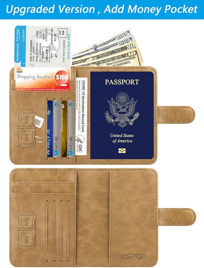 Passport Holder Cover Wallet RFID Blocking Leather Card Case Travel Accessories - Image 3