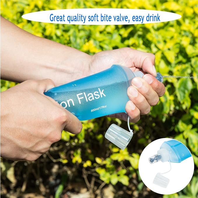 AXEN Soft Flask TPU Foldable Running Hydration Flask, Soft Collapsible Water - Image 4