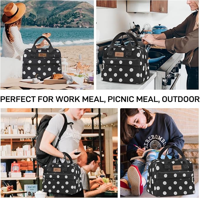 HOMESPON Insulated Lunch Bag for Women Men Lunch Box Cooler Lunch Tote for Work - Image 7