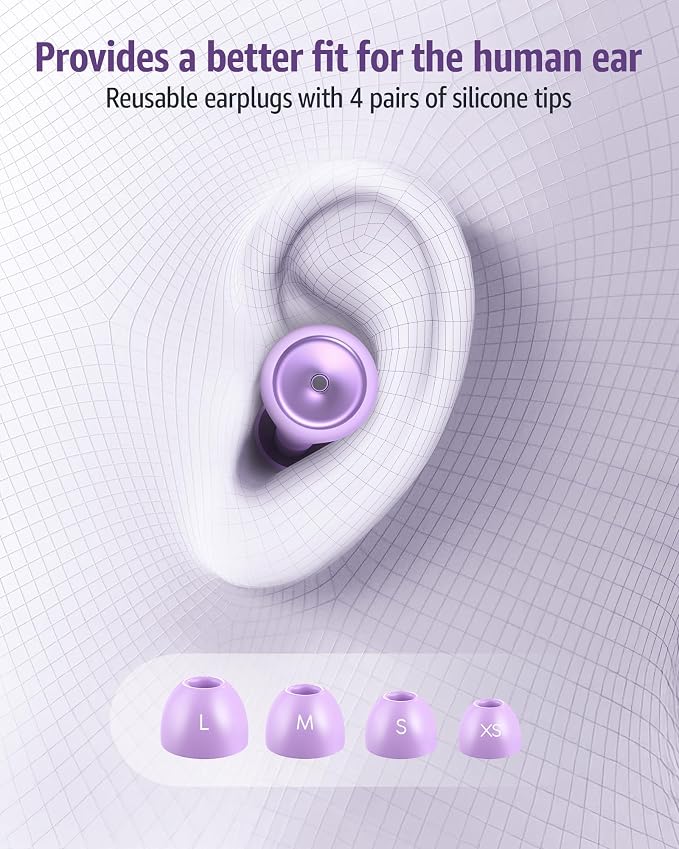 Ear Plugs for Sleeping Noise Cancelling Earbuds:45db Loop Earplugs for - Image 5