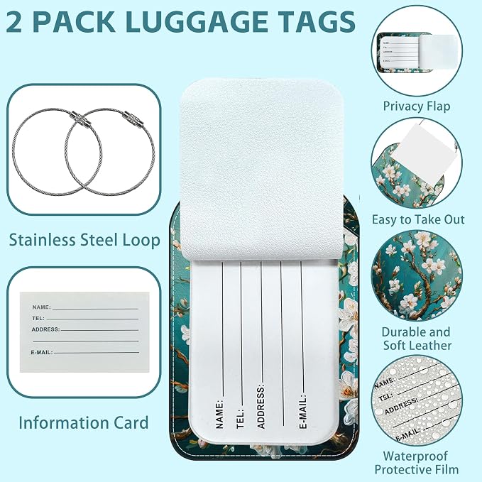 Blossoming Almond Tree Luggage Tag - Image 2