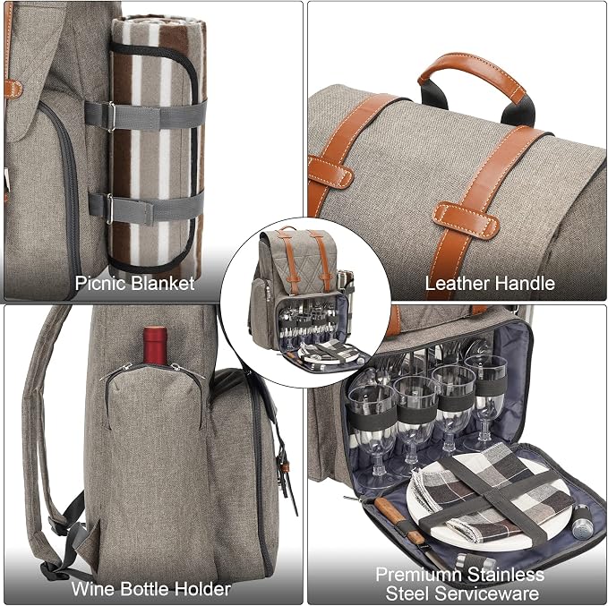 Picnic Backpack for 4 Person - Image 6