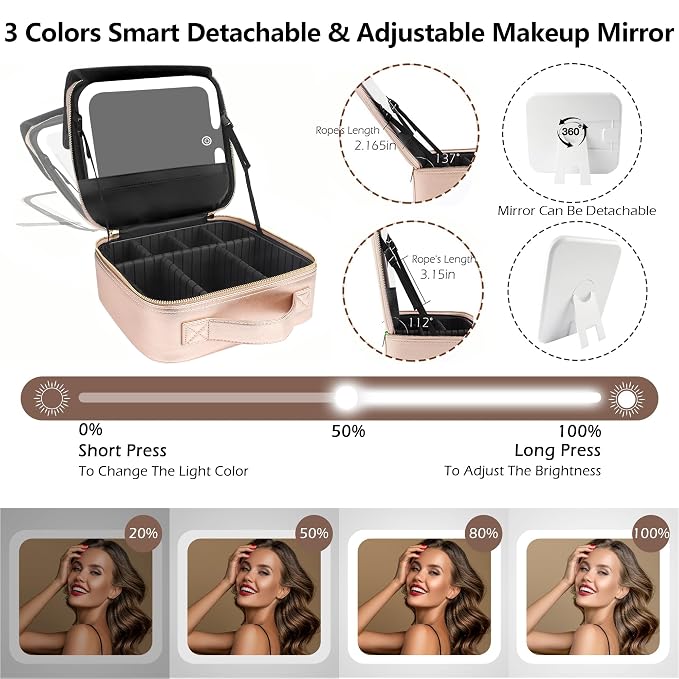 MOMIRA Travel Makeup Bag Cosmetic Bag Makeup Organizer Bag - Image 6
