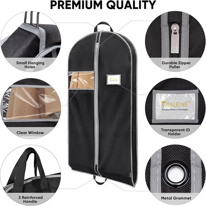 BALEINE 5PK Heavy Duty Garment Bag - Image 5
