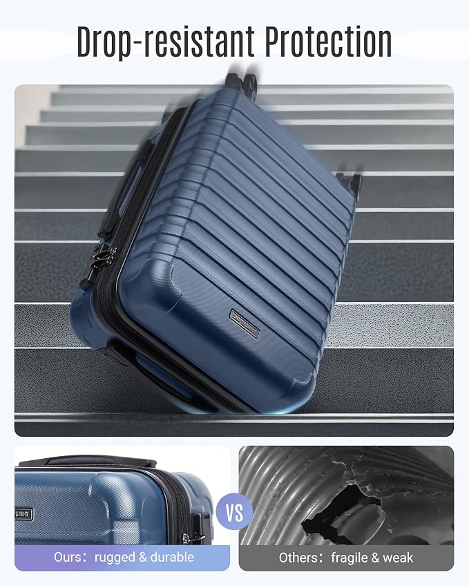 LIGHT FLIGHT Luggage Sets, Carry On Luggage 22x14x9 Airline Approved, Carry On - Image 6