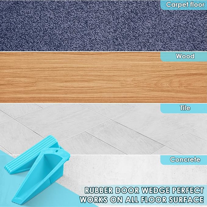 Frienda 2 Pcs Jumbo Door Stoppers Heavy Duty Door Stopper Tall up to 2inch Tall - Image 4