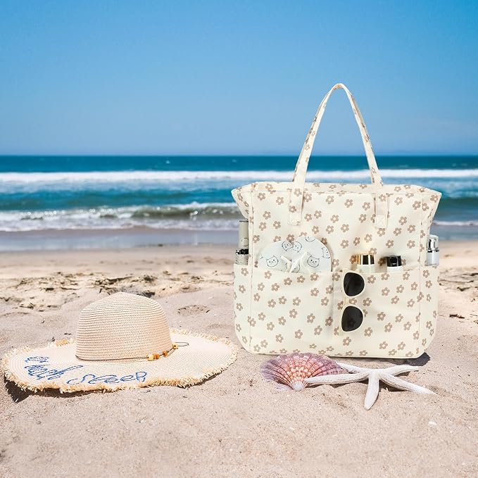 Beach Pool Bags Tote for Women Ladies Large Gym Tote Carry On Bag - Image 6