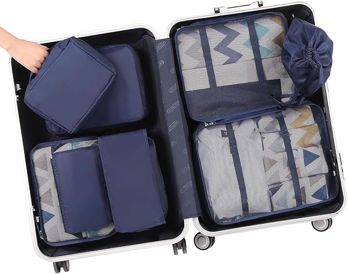 BAGAIL 8 Set Packing Cubes Luggage Packing Organizers - Image 7