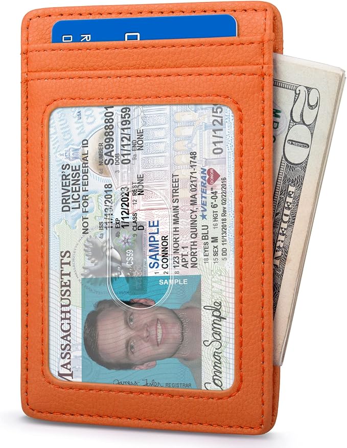 Buffway Mens Slim Wallet, Minimalist Thin Front Pocket Leather Credit Card - Image 2