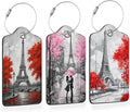 Eiffel Tower Paris 3 PCS PU Leather Luggage Tags by Losthll