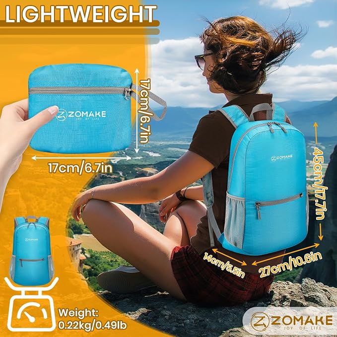 ZOMAKE Ultra Lightweight Hiking Backpack 20L - Image 2