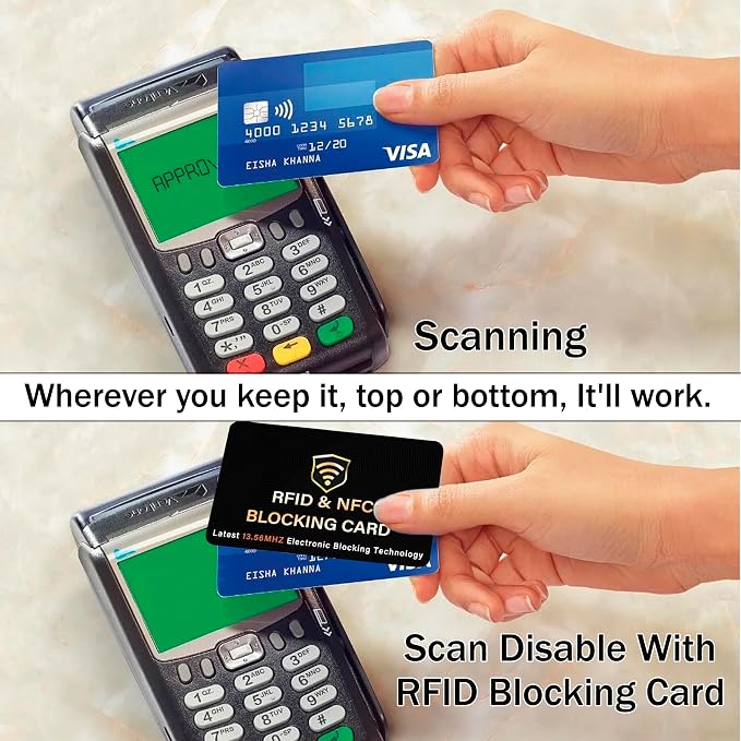 SaiTech IT 5 Pack RFID Blocking Card, One Card Protects Entire Wallet Purse - Image 5