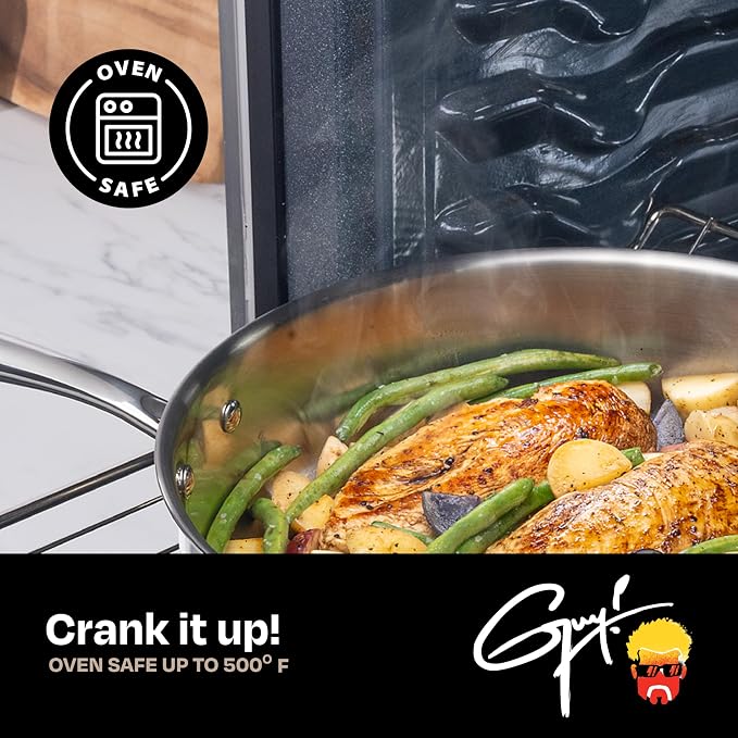 Guy Fieri's Flavortown 10.3" Stainless Steel Frying Pan - Image 6