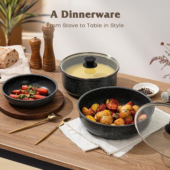 17 Pcs Pots and Pans Set Non Stick, Cookware Sets - Image 9
