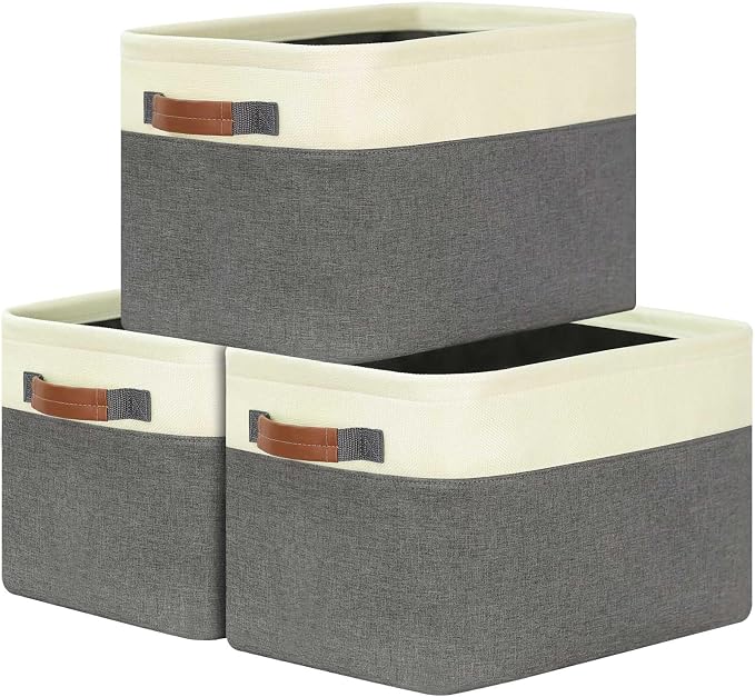 GhvyenntteS Large Fabric Storage Baskets by GhvyenntteS