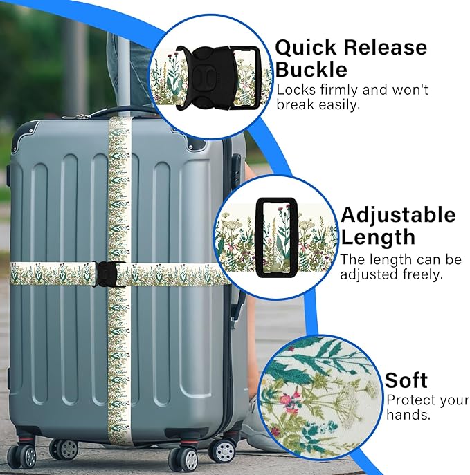 Luggage Straps for Suitcases, Travel Adjustable Belt - Image 2