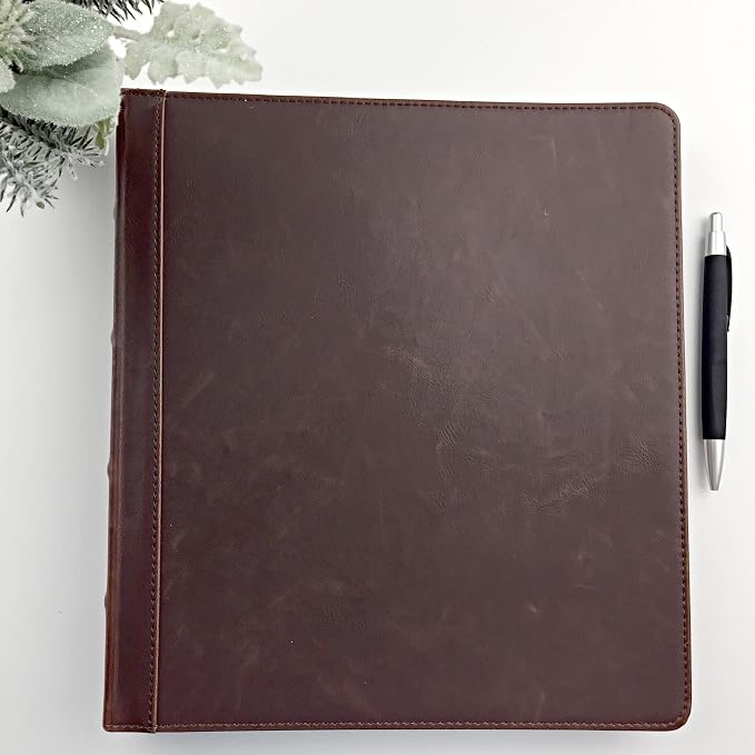 Samsill Vintage Leather 3 Ring Binder, Professional Organizer, 1 Inch Round Ring - Image 2