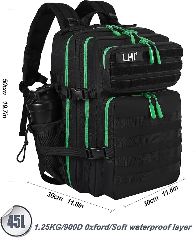 LHI Military Tactical Backpack for Men and Women 45L Army 3 Days Assault Pack - Image 3