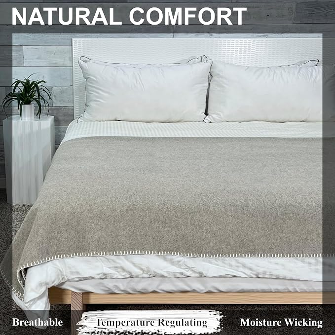 EKTOS 100% Virgin Wool Blanket, Heavy Duty Camp Gear, Cold Weather Bedding - Image 4