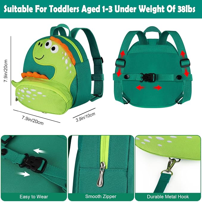 Accmor Toddler Harness Backpack Leash, Cute Dinosaur Backpacks - Image 2