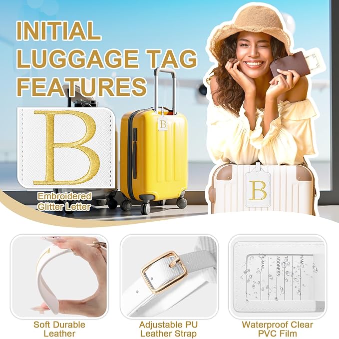 Personalized Initial Luggage Tags - Image 3