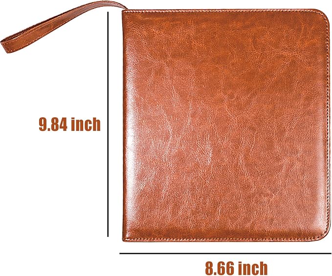 Portable Zippered Key Case, Leather Key Organizer - Image 3