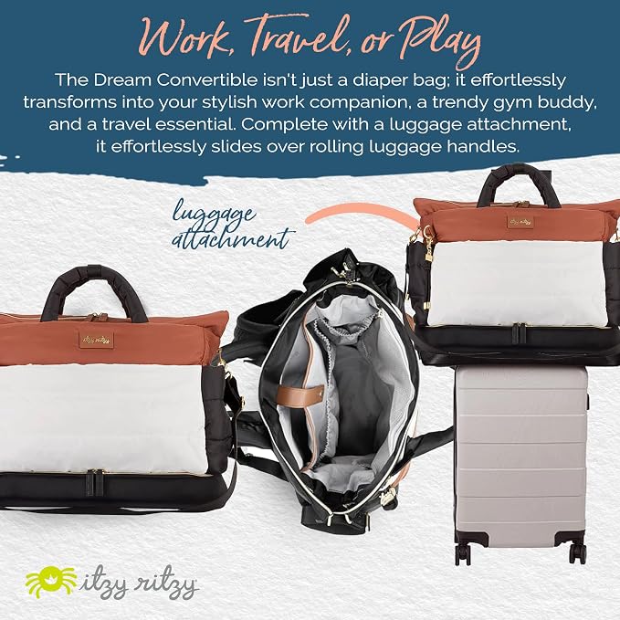 Itzy Ritzy Dream Convertible Diaper Bag Tote Backpack - Image 5