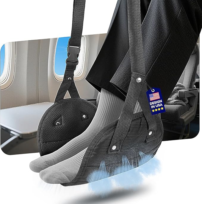 Ergonomic Airplane Foot Hammock-Ultimate Comfort Foot Hammock by Unknown