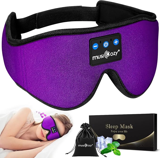 MUSICOZY Sleep Mask with Bluetooth Headphones, Sleeping Headphones Bluetooth by MUSICOZY