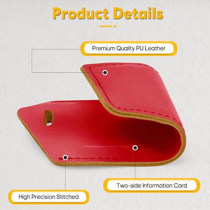 8 Pack Leather Luggage Travel Bag Tags by Travelambo - Image 4