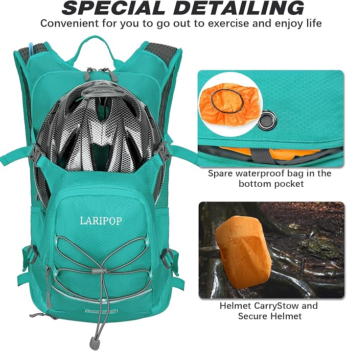 LARIPOP Hydration Backpack, 18L Hiking Backpack - Image 3