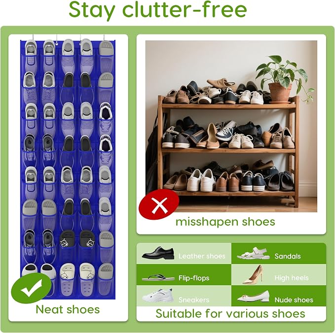 Unjumbly Over the Door Shoe Organizer - Image 6