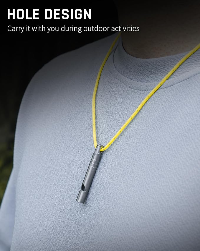 TISUR Titanium Emergency Whistle, 120db Safety Whistle - Image 3