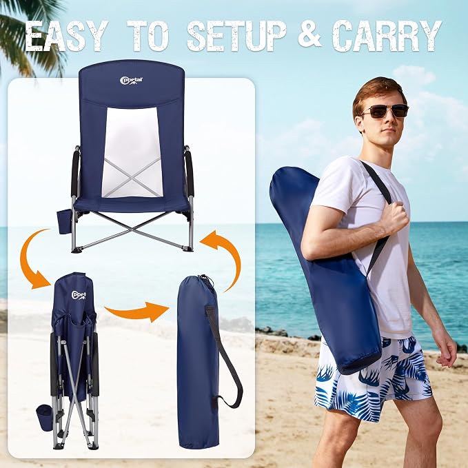 PORTAL Beach Chairs for Adults Camping Low Lightweight Portable Chair - Image 5