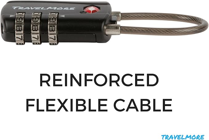 TSA Approved Travel Combination Cable Luggage Locks - Image 4