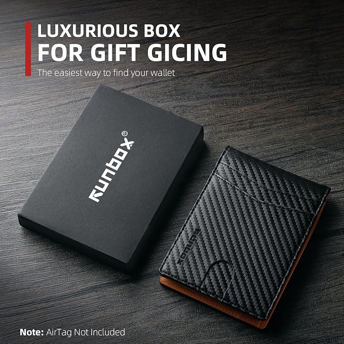 RUNBOX Airtag Wallet Men, Slim but Spacious Wallet - Image 6