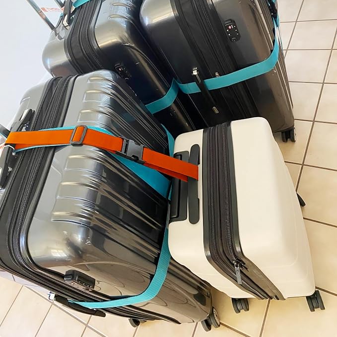 2Pack Add Bag Luggag Straps for Carry On Bag, Adjustable Suitcase Belt Add Bag - Image 9
