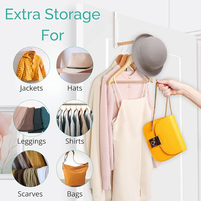 Over The Door Clothes Hanger – Portable Retractable Travel-Friendly Laundry - Image 5