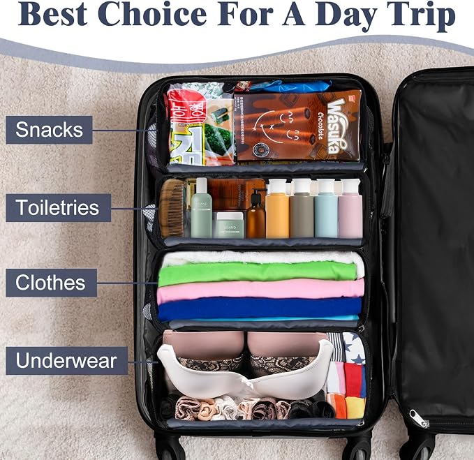 Hanging Travel Organizer, Carry on Luggage Suitcase Organizer, Travel - Image 7