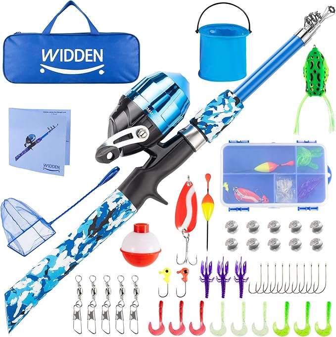 Kids Fishing Pole, Portable Telescopic Kids Fishing Poles by WIDDENKidsFishingPole