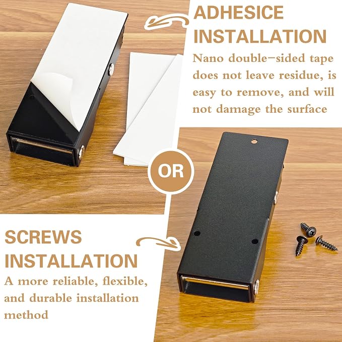Door Stoppers 2 Pack, Door Stop of Self-Adhesive, Kick Down Door Stopper - Image 5