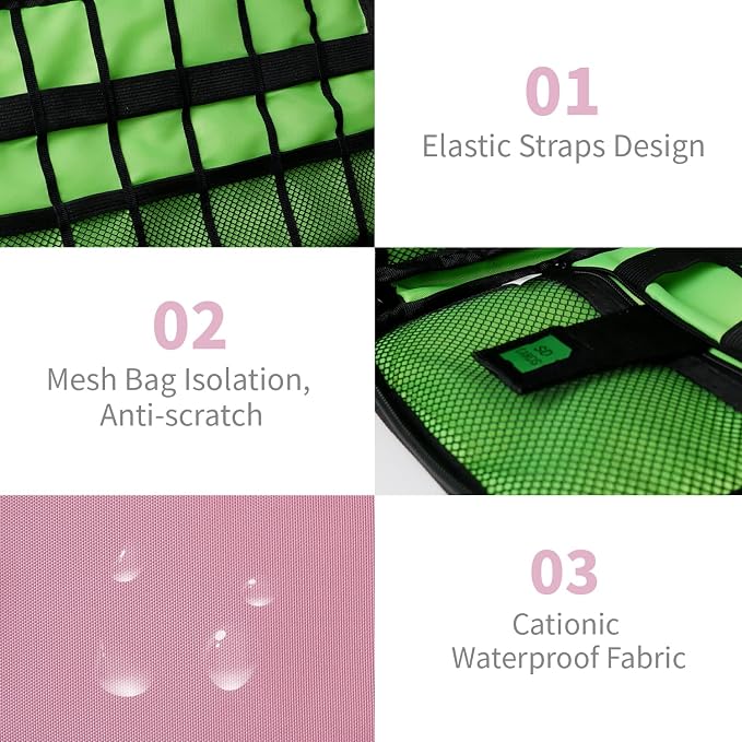 Electronics Travel Organizer, Portable Waterproof Electronic Travel Storage Bag - Image 4