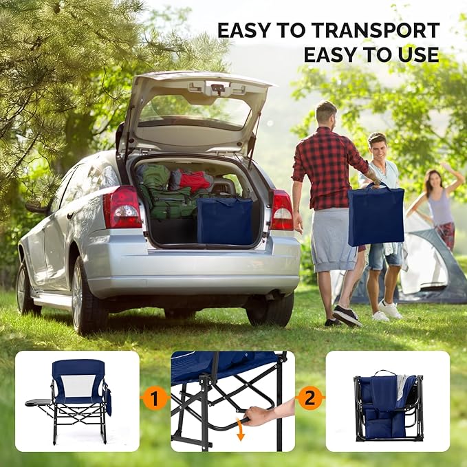 VINGLI Camping Chairs, Directors Chair, Camping Chair - Image 5