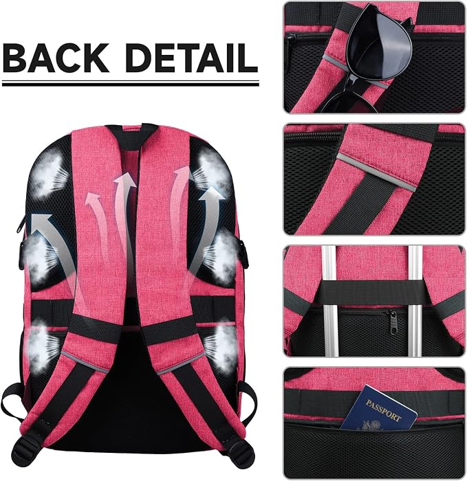 Lapsouno Extra Large Backpack, 17.3 Inch Travel Laptop Backpack, Water - Image 4
