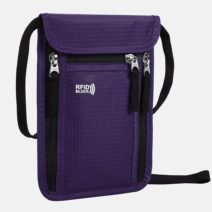 Travel Pouch Neck Wallet Family Passport Holder Organizer Case - Image 3