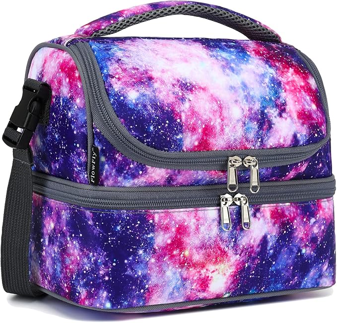 FlowFly Double Decker Cooler Insulated Lunch Bag Large Tote by FlowFly