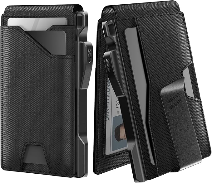 typecase Tactical Wallet for Men Card Holder: Pop Up Card Case, Genuine Leather by typecase