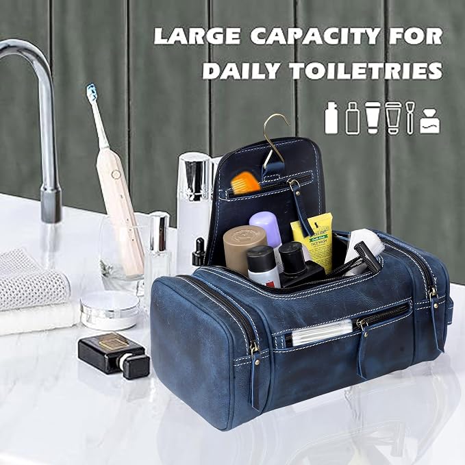 VC VINTAGE COUTURE Leather Toiletry Bag - Image 9